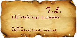 Tárkányi Lizander névjegykártya